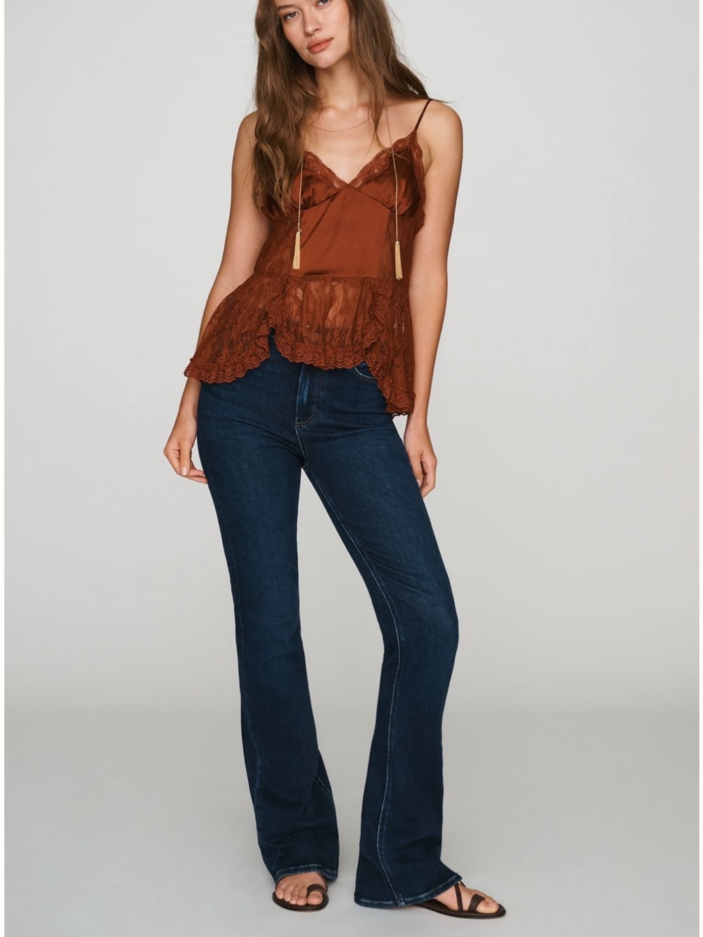 PAIGE Laurel Canyon Dark Indigo Flare Jeans